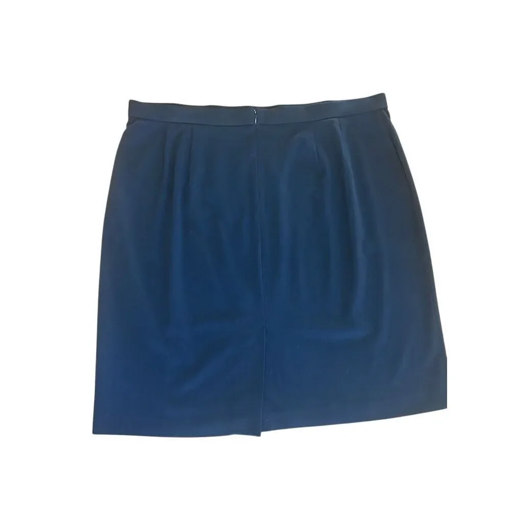 Sag Harbor Stretch Woman Black Pencil Skirt 18W Plus Size Career Work Style